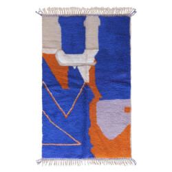 AFK Living Origineel berbertapijt in grafische stijl van wol 155 x 248 cm