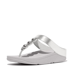 FitFlop Fino mirror-dome metallic-leather toe-post sandals