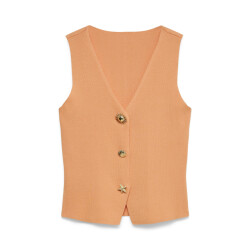 Vero Moda vmkylie sl vest knit top exp 10352563 tangerine