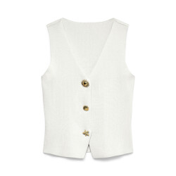 Vero Moda vmkylie sl vest knit top exp 10352563 snow white