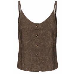 Only onlsiesta linen bl emb singlet pnt 15374121 chocolate martini