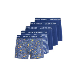 Jack & Jones Heren boxershorts trunks jackevin 5-pack gestreept/bladeren print donker