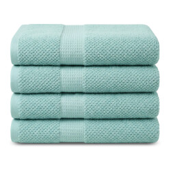 DoubleDry Popcorn weave handdoeken 50x90 cm set van 4 100% katoen 450 g/m2 -