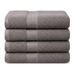 DoubleDry Popcorn weave handdoeken 50x90 cm set van 4 100% katoen 450 g/m2 -
