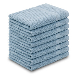 DoubleDry Popcorn weave gastendoekjes 30x50 cm set van 8 100% katoen 450