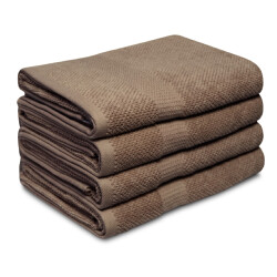 DoubleDry Popcorn weave handdoeken 70x140 cm set van 4 100% katoen 450 g/m2