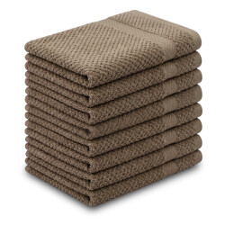 DoubleDry Popcorn weave gastendoekjes 30x50 cm set van 8 100% katoen 450