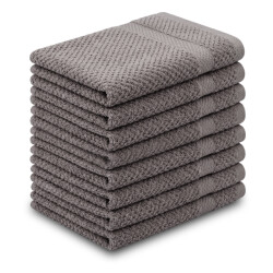 DoubleDry Popcorn weave gastendoekjes 30x50 cm set van 8 100% katoen 450