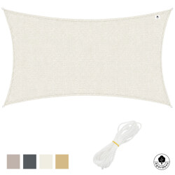 4gardenz Schaduwdoek waterdoorlatend rechthoek 3x5 mtr -