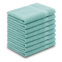 DoubleDry Popcorn weave gastendoekjes 30x50 cm set van 8 100% katoen 450