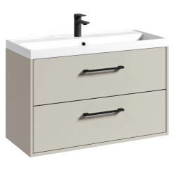 Badplaats Badkamermeubel florence 01 80 x 40 cm – beige – hangend badmeubel met