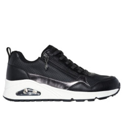 Skechers Uno metallic sliders
