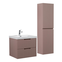 Badplaats Badkamermeubel thermis 60 cm – mat – badmeubel met kolomkast