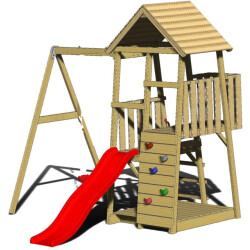 Wendi Toys Speelhuis panda met glijbaan wtj4 270x270x290 cm