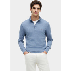 Tommy Hilfiger Half zip essential cotton zip mock mw0mw37331/d0z