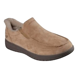 Skechers 205606 tan heren pantoffel (gesloten hiel)