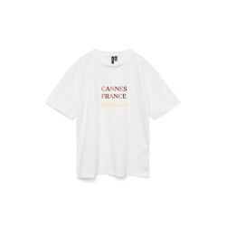Vero Moda Vmsara mia ss top box jrs ga off-white