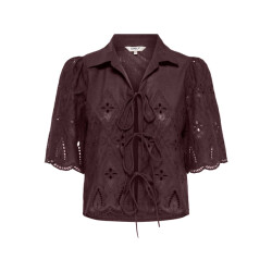 Only Onlfrani ss emb bow top wvn -