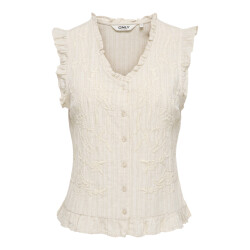 Only Onlellys s/l frill emb top wvn