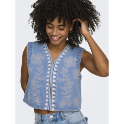 Only Onlnoella emb dnm waistcoat siji