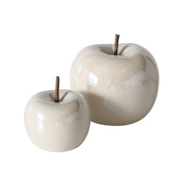 Casa di Elturo Set van 2 deco object appel – Ø 11 cm – Ø 6,5 cm