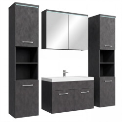 Badplaats Badkamermeubel set paso xl 80 x 40 cm – donker – badmeubel met
