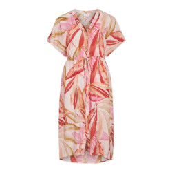 Vila Vilimia pri v-neck ss midi dresspb dessin
