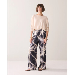 Summum 4s3002-12459 413 trousers tie dye viscose blue noir