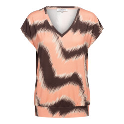 &Co Woman &co women top lucia zigzag chocolate multi