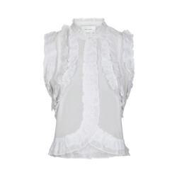 Neo Noir celia ruffle top 168323 120 white
