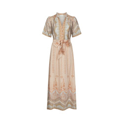 Neo Noir moviana flower border dress 169030 618 flower peach
