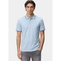 Bos Bright Blue Scotland blue polo heren brick polo plain contrast col spe25108br06sb/210 light blue