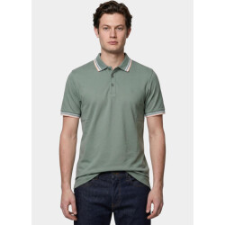 Bos Bright Blue Scotland blue polo heren brick polo plain contrast col spe25108br06sb/361 sea green