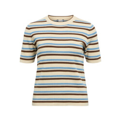 Object objester s/s new knit pullover noos 23043510 sandshell stripes
