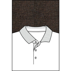 Baileys Polo lange mouw pullover polo collar placke 520063/80