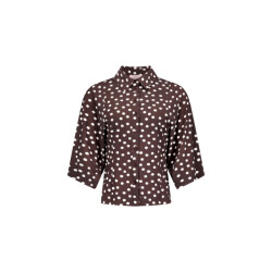 Studio Anneloes fabienne dot blouse 13937 8717 espresso/ecru