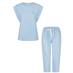 By Louise Dames pyjama set lang kapmouw gestipt