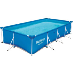 BESTWAY Steel pro zwembad 400 x 211 x 81 cm rechthoekig opzetzwembad met stalen frame familiezwembad