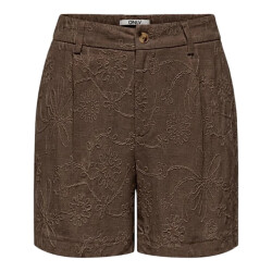 Only Onlsiesta hw linen bl emb shorts pnt chocolate mar