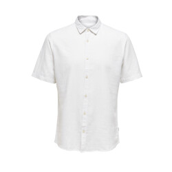 Only & Sons onscaiden life ss solid linen blend 22009885 white