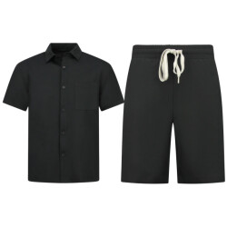 Enos Zomerset ribbed oversized shirt en korte broek