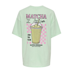 Only Onlrita oversized t-shirt matcha iced latte