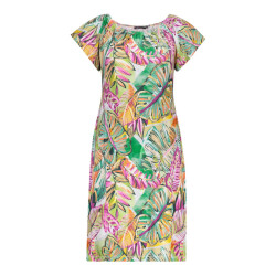 Geisha 67422-60 may 530 dress elastic shoulder jersey aop pr.06-26-2 green/corn