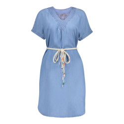Geisha 67301-10 827 dress lyocell denim mid blue denim