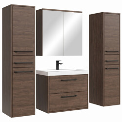 Badplaats Badkamermeubel set florence 60 cm xl – bruin – hangend