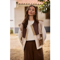 Nukus Nkf08030 386 helen gilet sand/toffee