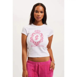 Juicy Couture Heritage cret fitted t-hirt wit