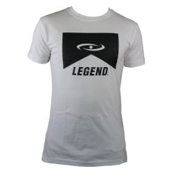 Legend Sports T-shirt legend icon kids/volwassenen wit 100% bio katoen