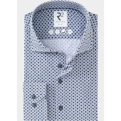 R2 Amsterdam Overhemd extra lange mouw printed single jersey shirt 134.wsp.xls.008/010