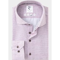 R2 Amsterdam Overhemd extra lange mouw knitted polyester sorona shir 134.wsp.xls.013/084